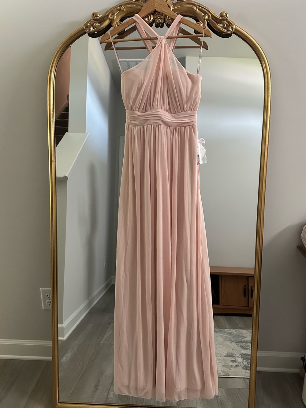 Kiko Halter Dress in Pale Blush